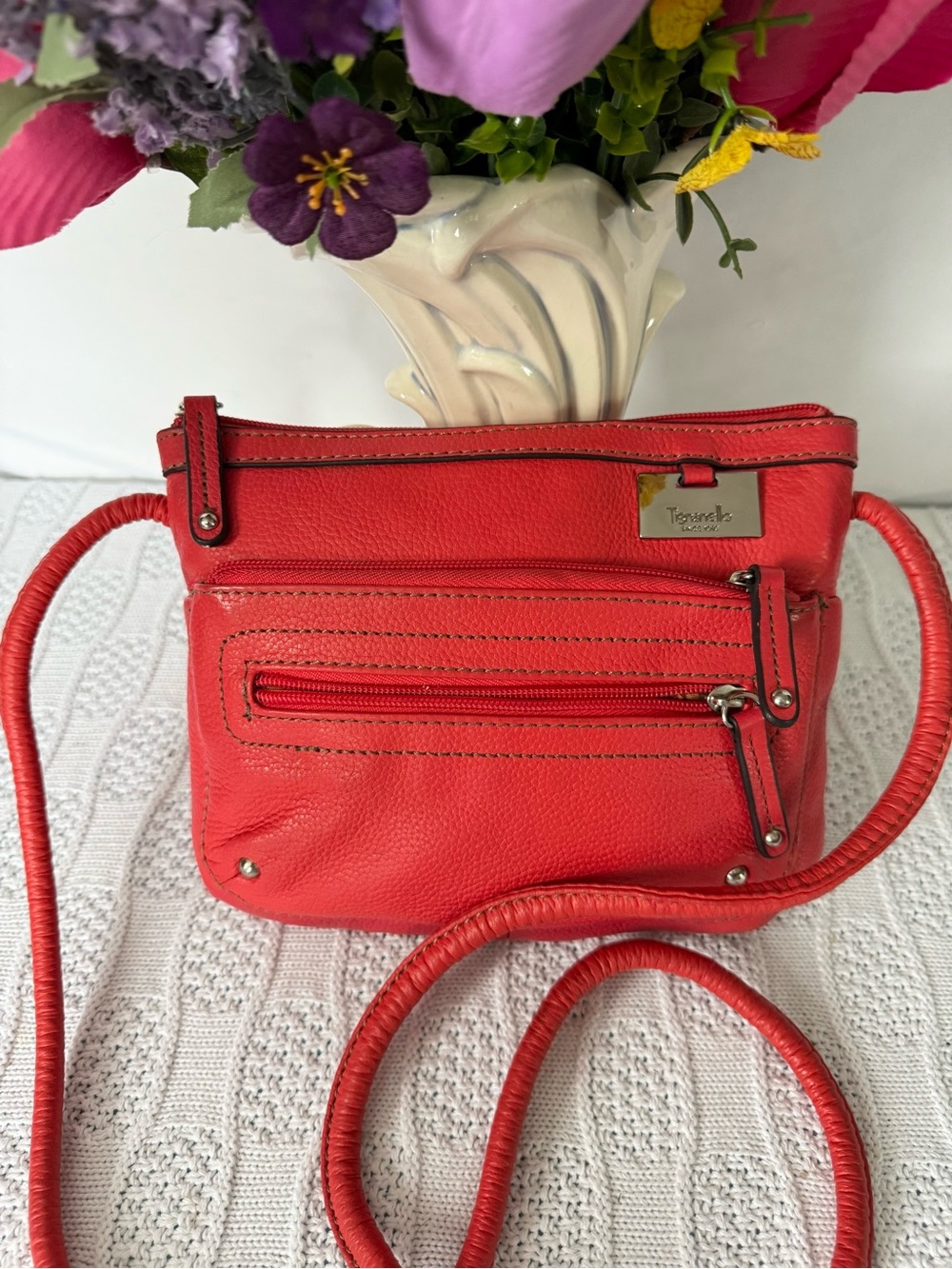 Tignanello pebbled leather crossbody